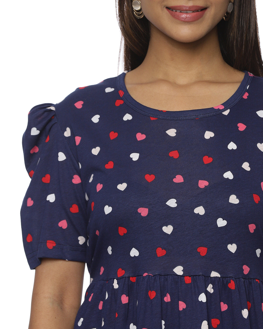 Mirza | Casual Non-Maternity Loungewear - Puff Sleeve | Full Length