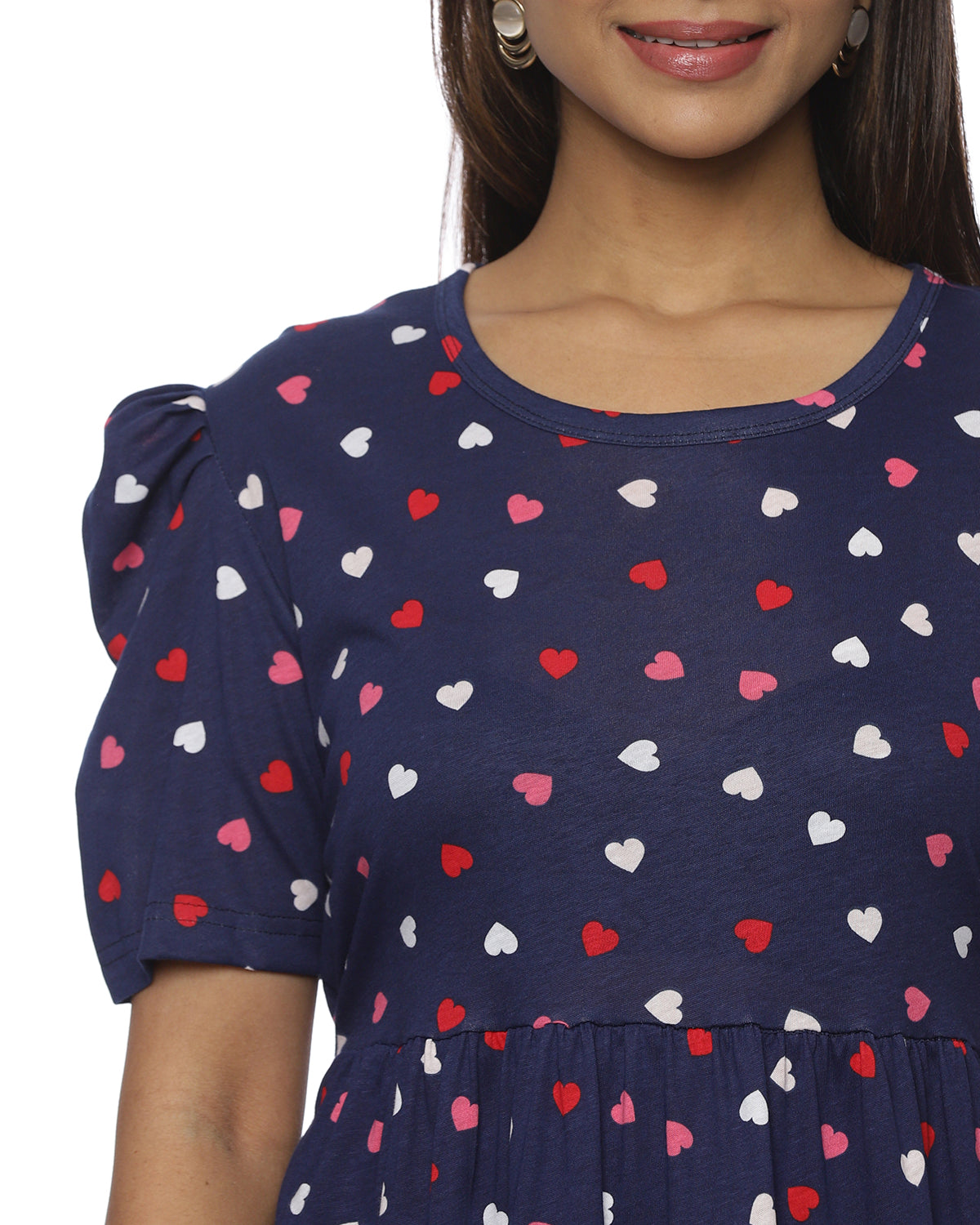 Mirza | Casual Non-Maternity Loungewear - Puff Sleeve | Full Length