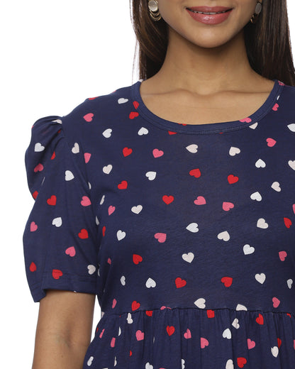 Mirza | Casual Non-Maternity Loungewear - Puff Sleeve | Full Length