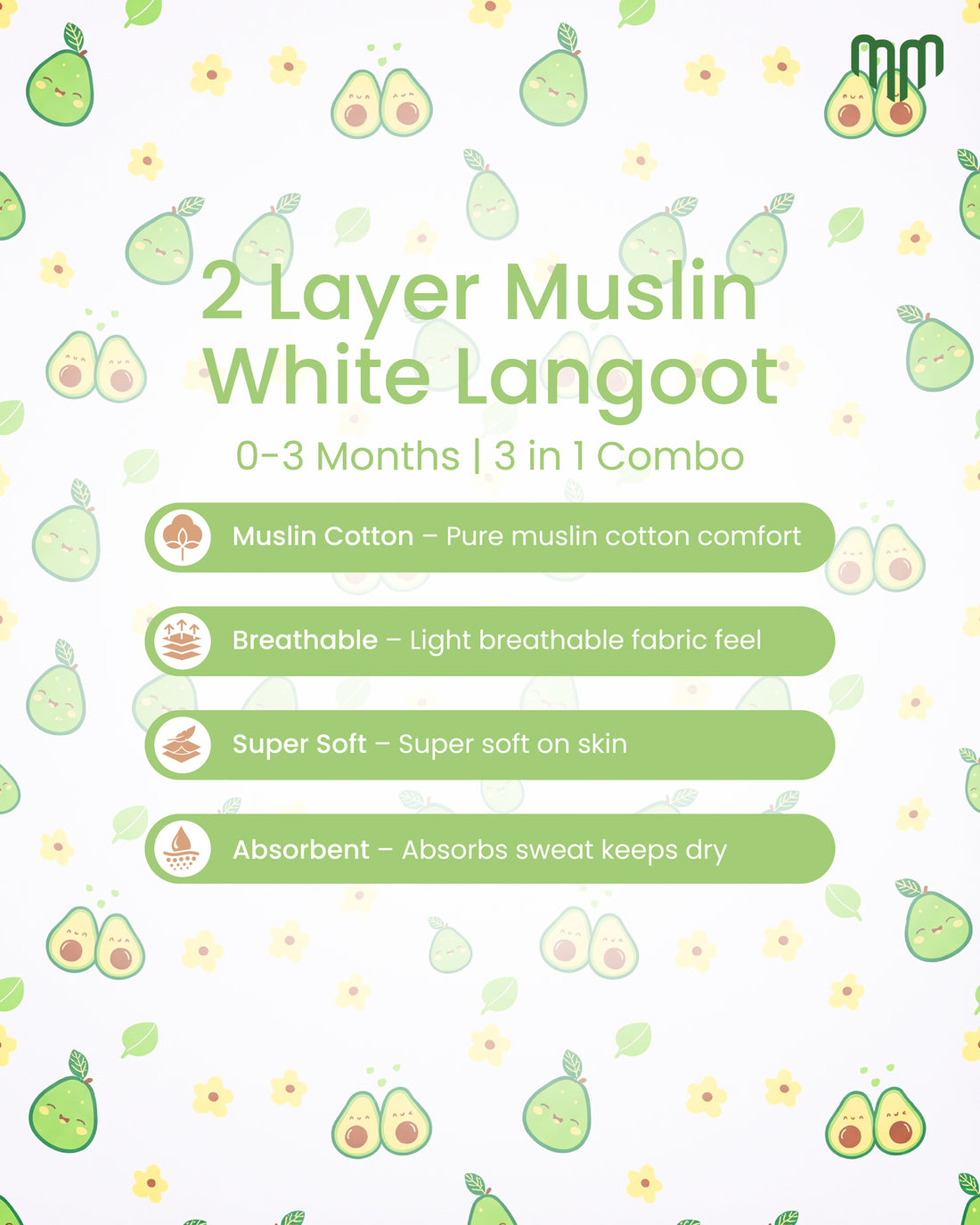 Little Elephant Muslin Nappy