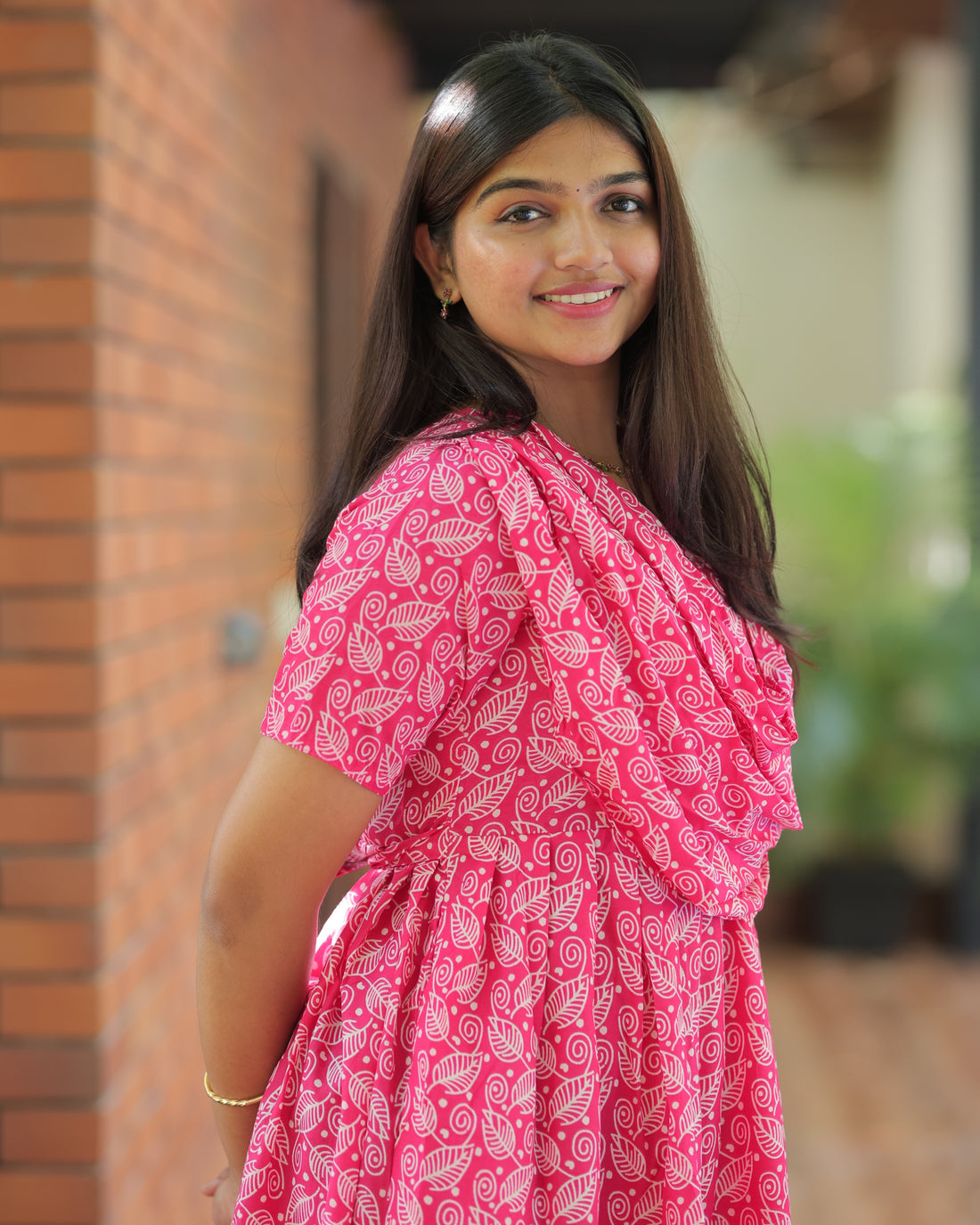 Roopa | Dupatta-Attached Maternity Maxi [Center Zip]