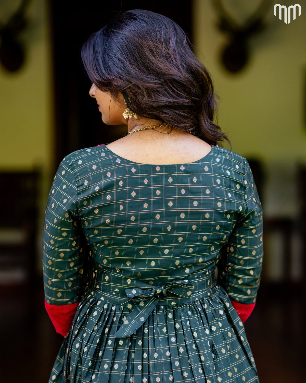 Meenakshi_V4 Silk Maternity Maxi with Full Cotton Lining
