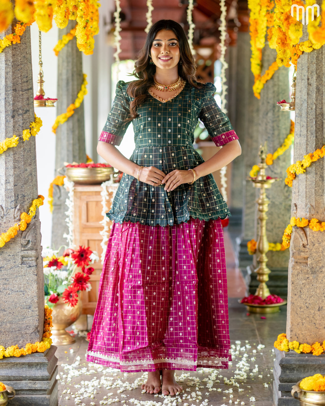 Kulazhi_V2 Silk Maternity Maxi with Full Cotton Lining