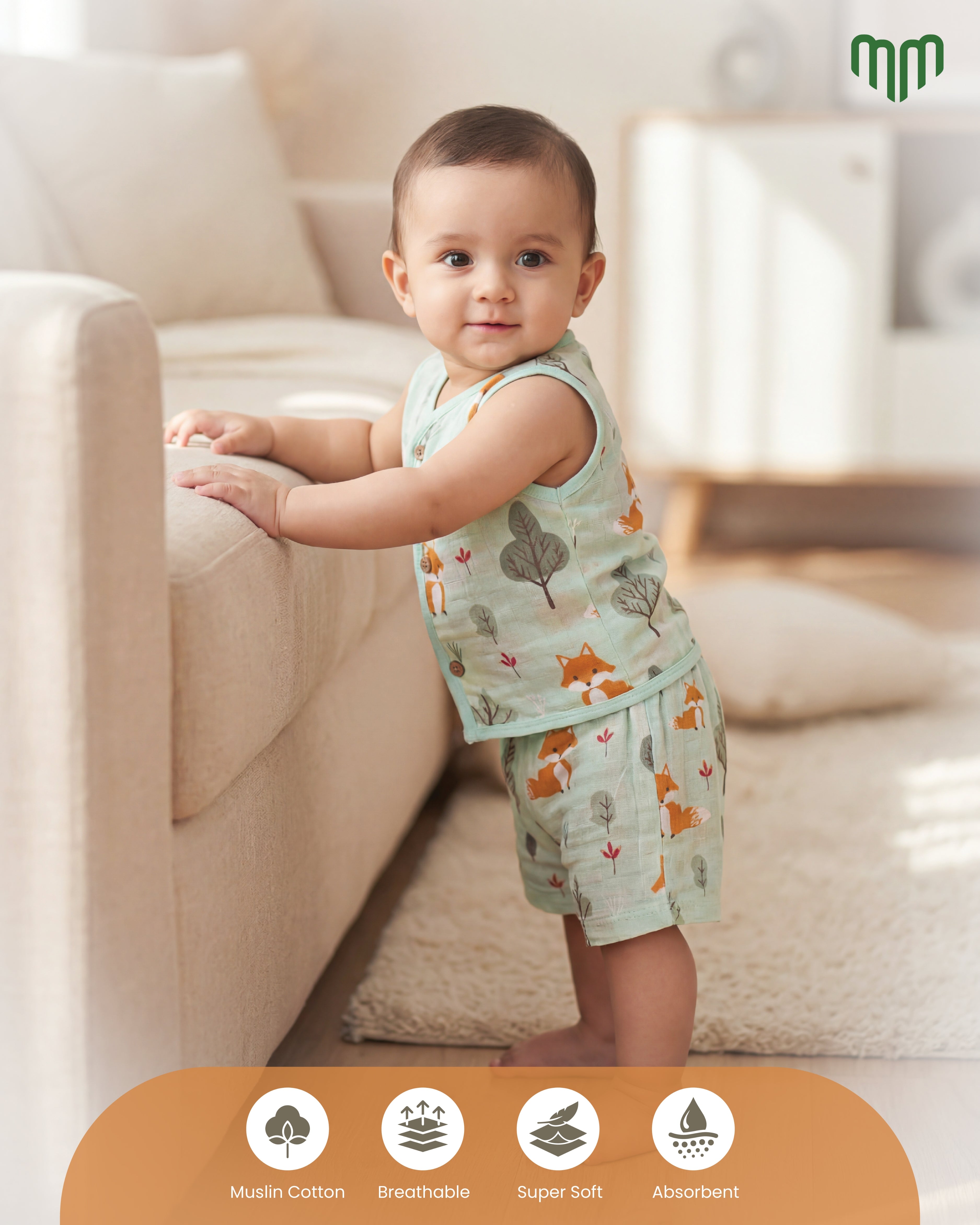 Little Fox Muslin Co-ord set