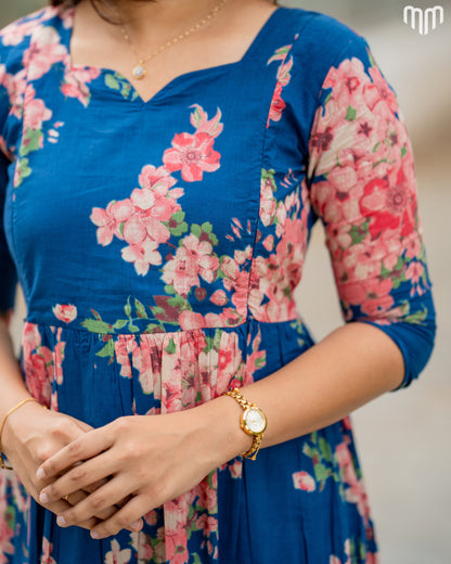 Blossom_Royal Maternity Maxi