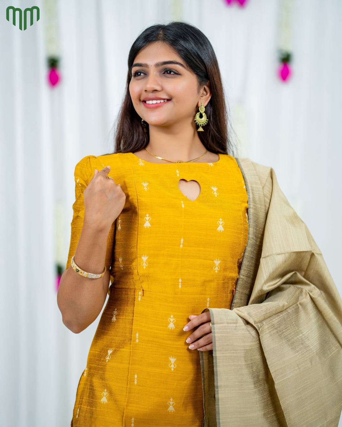 Golden_Kanmani Maternity Kurti Set