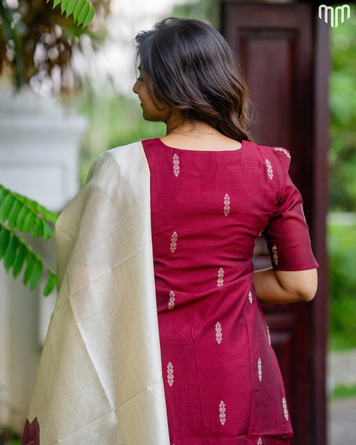 Amaravati Premium Raw Silk Maternity Kurti Set with top cotton lining