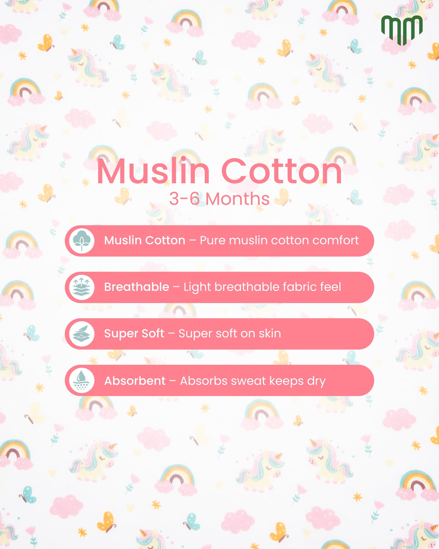 Little Unicorn Muslin Jabla