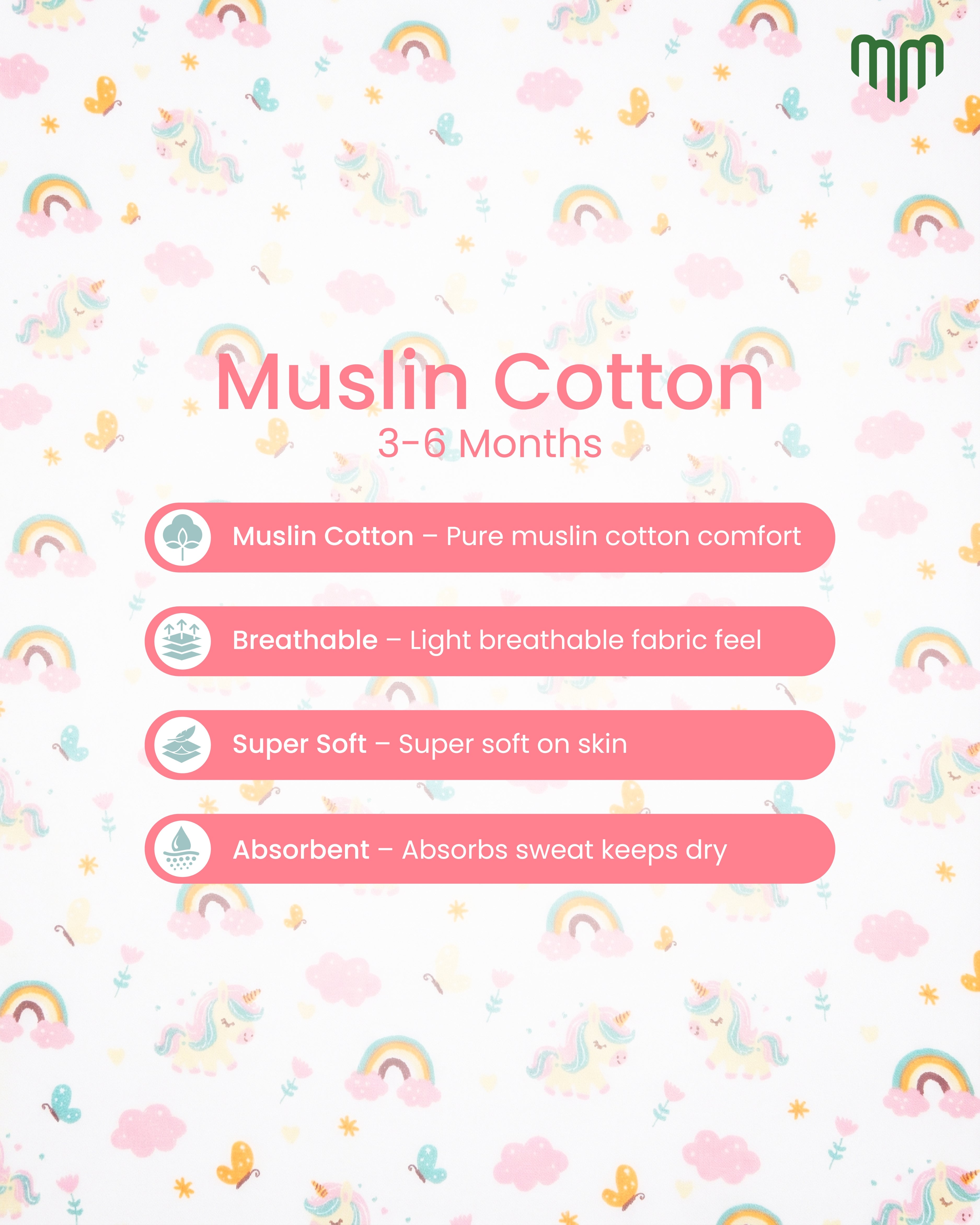 Little Unicorn Muslin Jabla