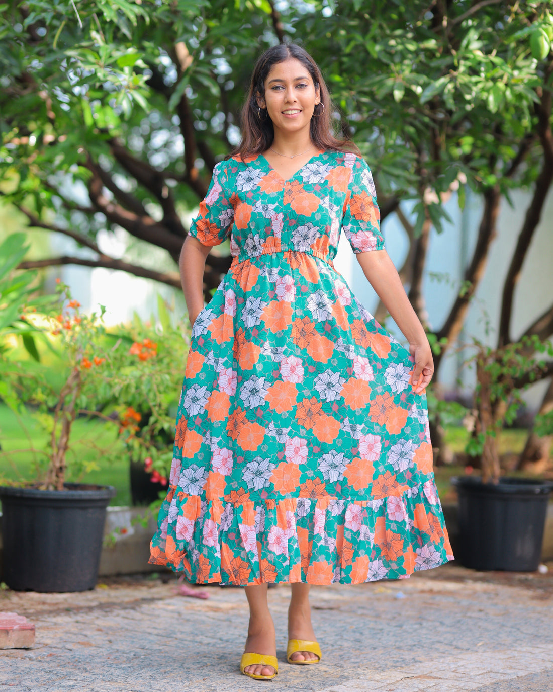 Mahira | Maternity Maxi with Full Lining [Center Zip]