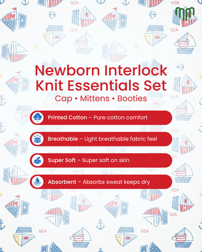 Cap, Mittens and Booties - Pack of 3