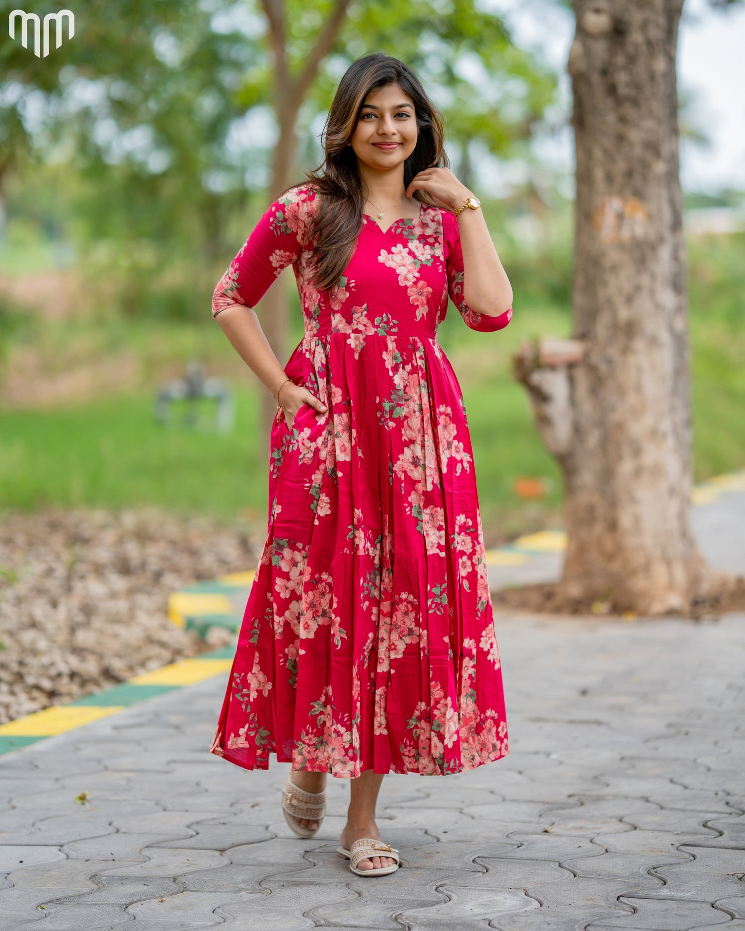 Blossom_Pink Maternity Maxi