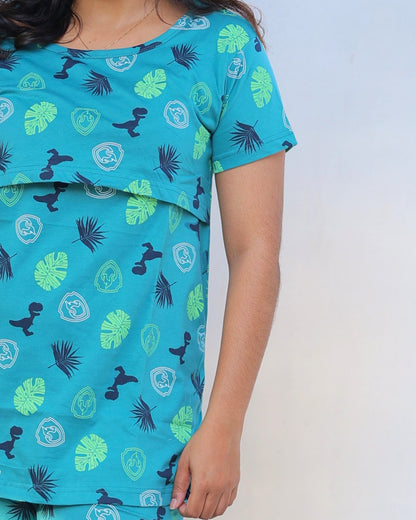 Dino Zipless Feeding Pant Set