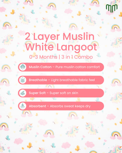 Little Unicorn Muslin Nappy