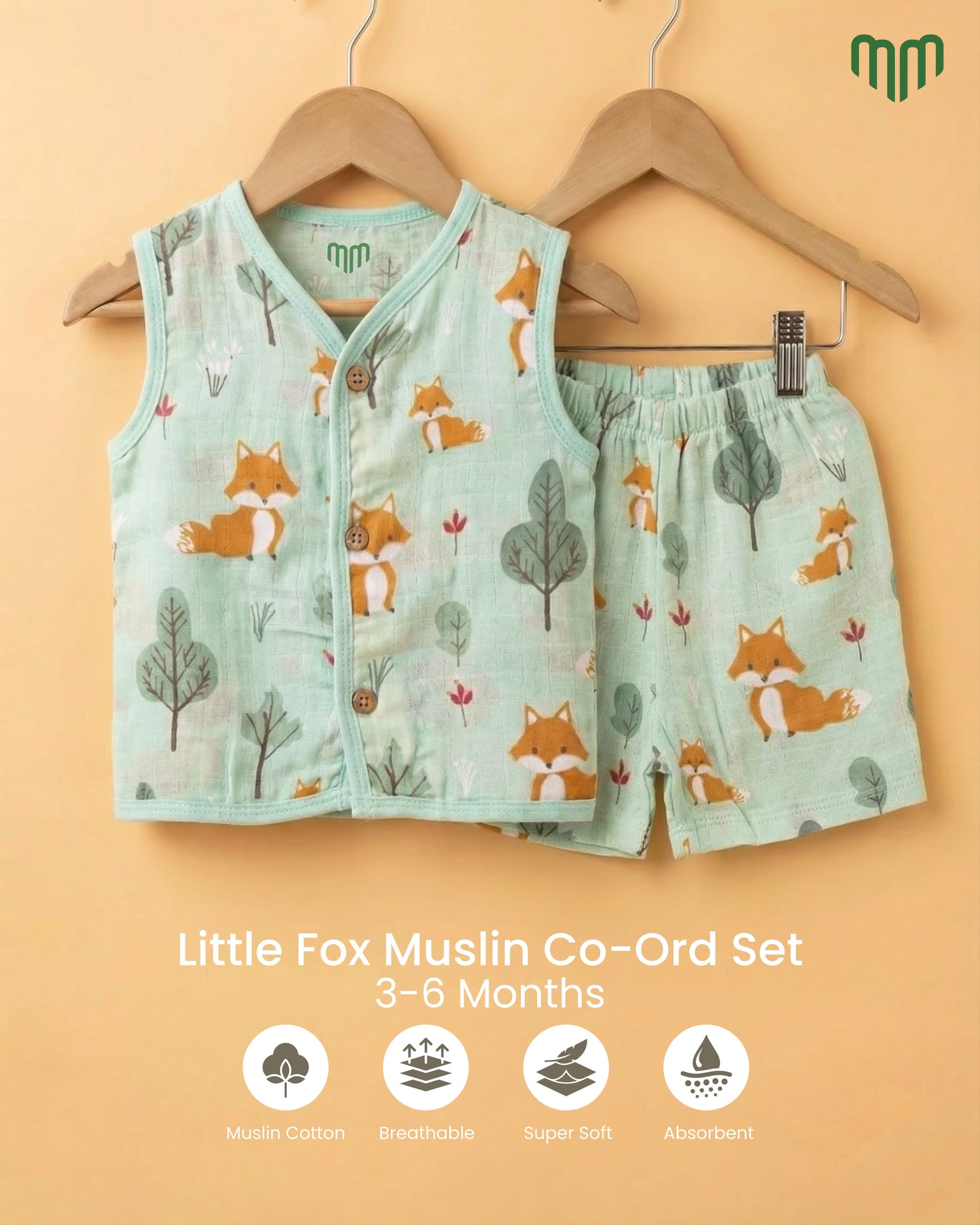 Little Fox Muslin Co-ord set