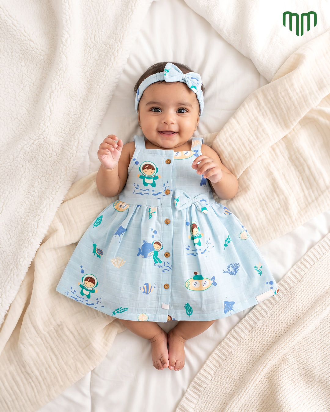 Little Swim Muslin Sleeveless Frock
