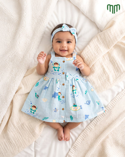 Little Swim Muslin Sleeveless Frock