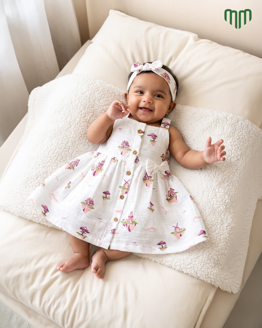 Little Happy Muslin Sleeveless Frock