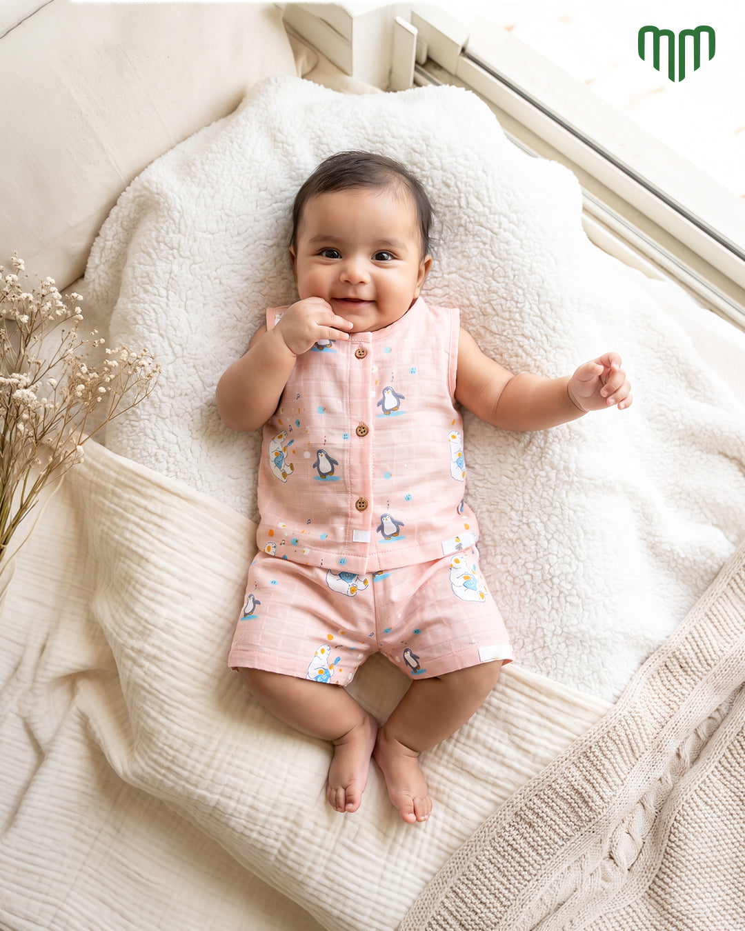 Little Penguin Muslin Sleeveless Top &amp; Short