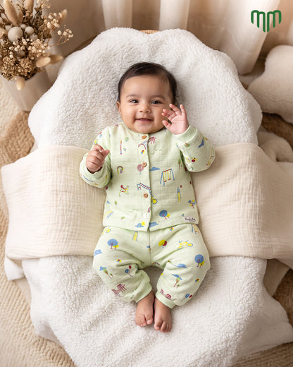 Little Play Muslin Full Sleeve Top &amp; Pant