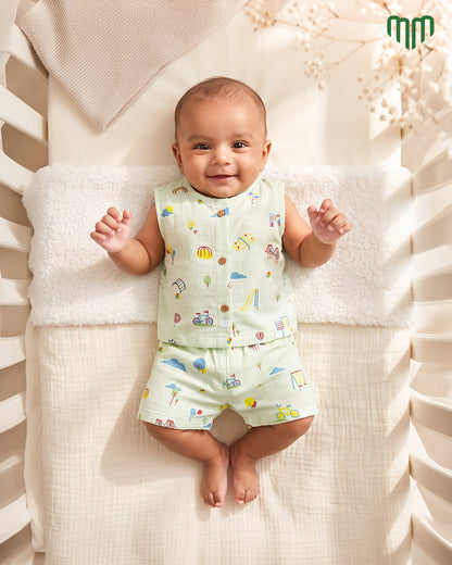 Little Play Muslin Sleeveless Top &amp; Short