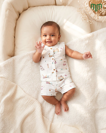 Little Ride Muslin Sleeveless Top &amp; Short