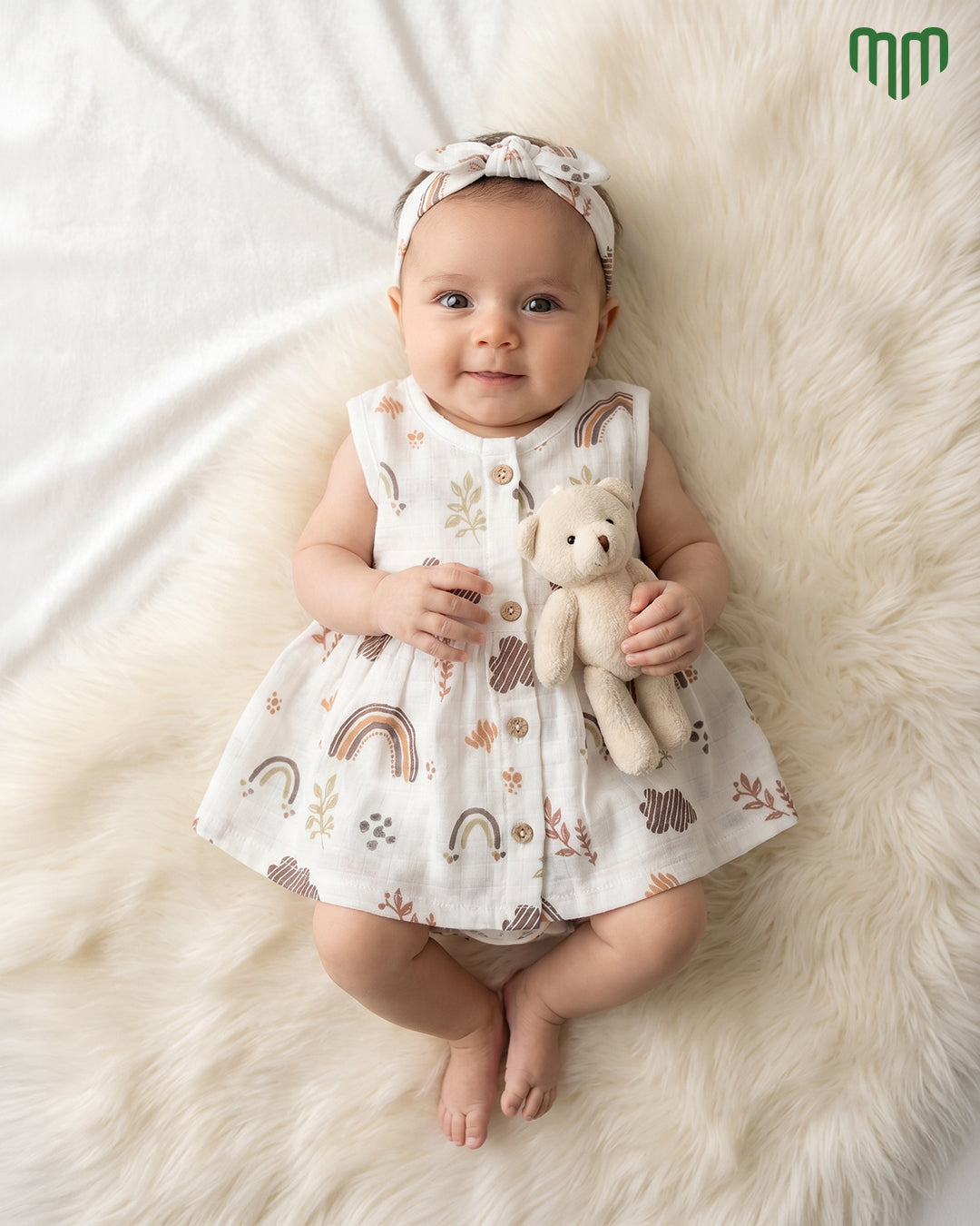 Little Cloudy Muslin Sleeveless Frock