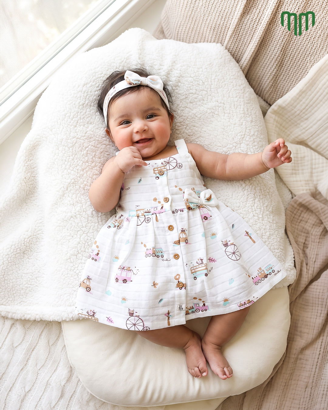 Little Ride Muslin Sleeveless Frock