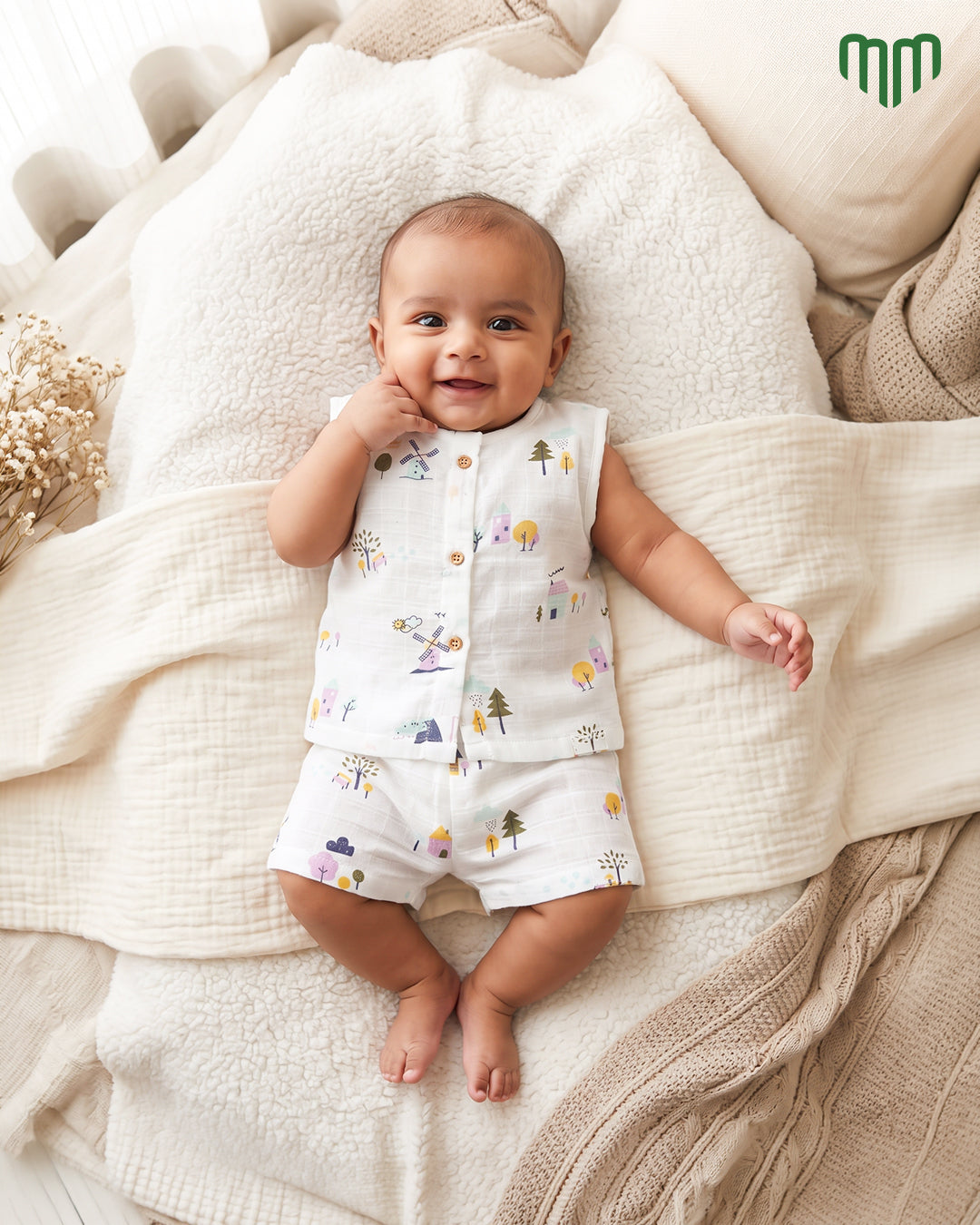 Little Wind Muslin Sleeveless Top &amp; Short