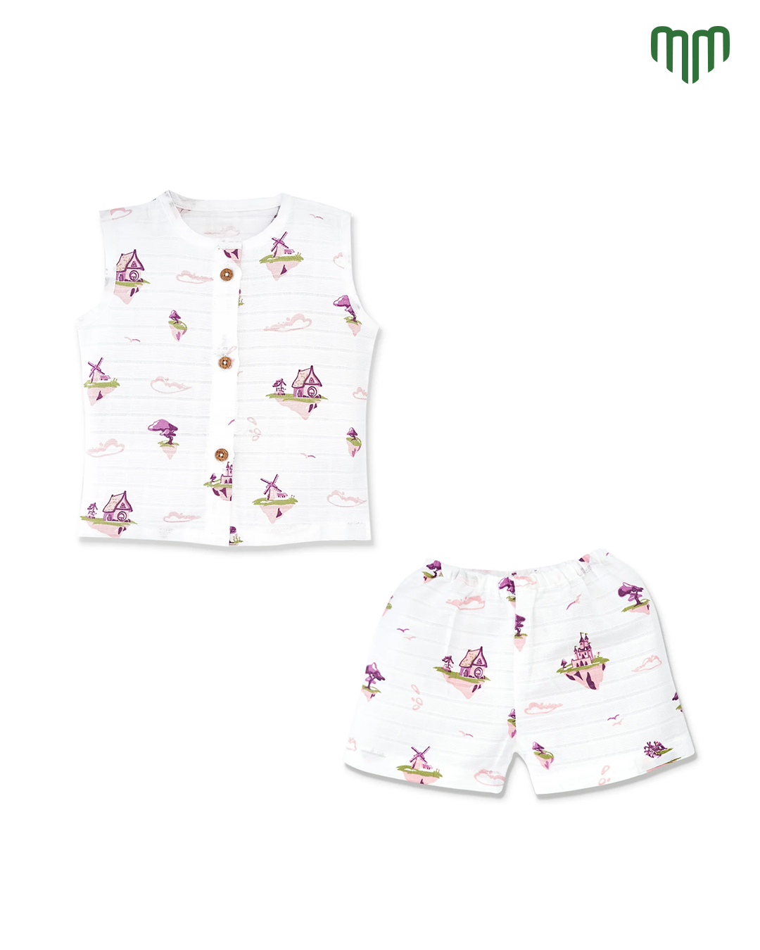 Little Happy Muslin Sleeveless Top &amp; Short