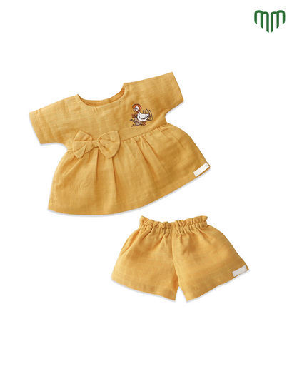 Little Muslin Duck Girls Solid Co-ord set
