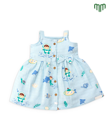 Little Swim Muslin Sleeveless Frock