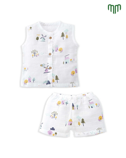 Little Wind Muslin Sleeveless Top &amp; Short