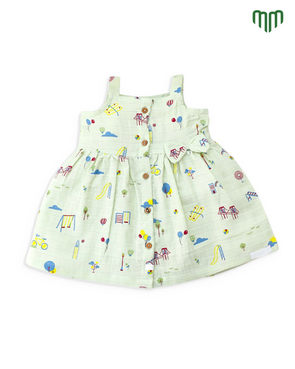 Little Play Muslin Sleeveless Frock