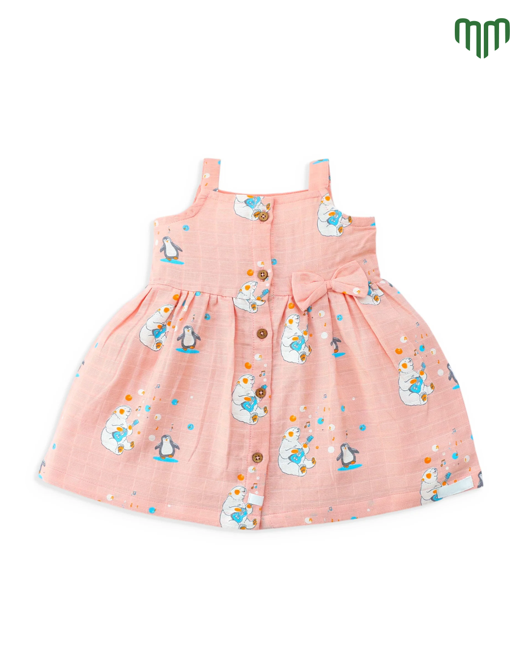 Little Penguin Muslin Sleeveless Frock