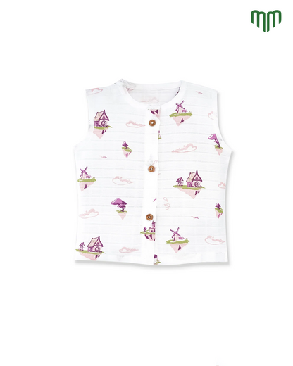 Little Happy Muslin Sleeveless Top &amp; Short