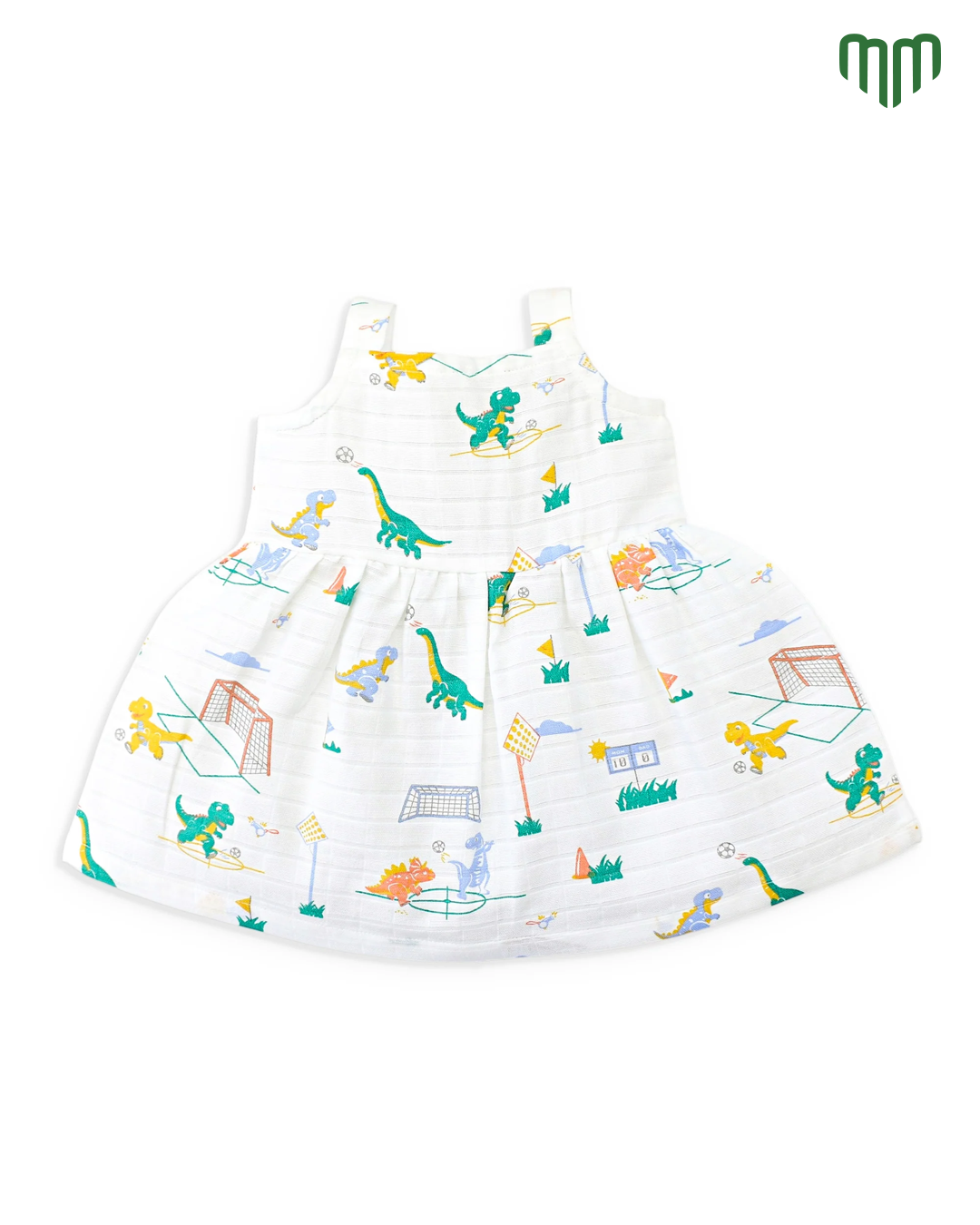 Little Dino Muslin Sleeveless Frock