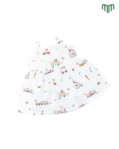 Little Ride Muslin Sleeveless Frock