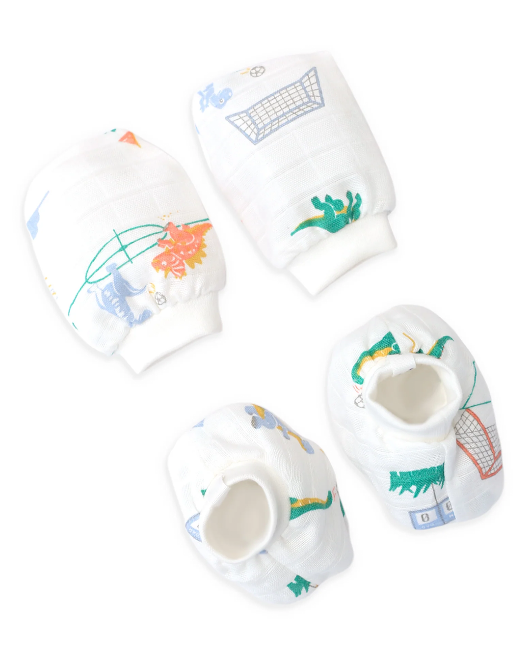 Baby Mittens and Booties - 6 Pack Set