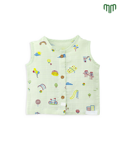 Little Play Muslin Sleeveless Top &amp; Short
