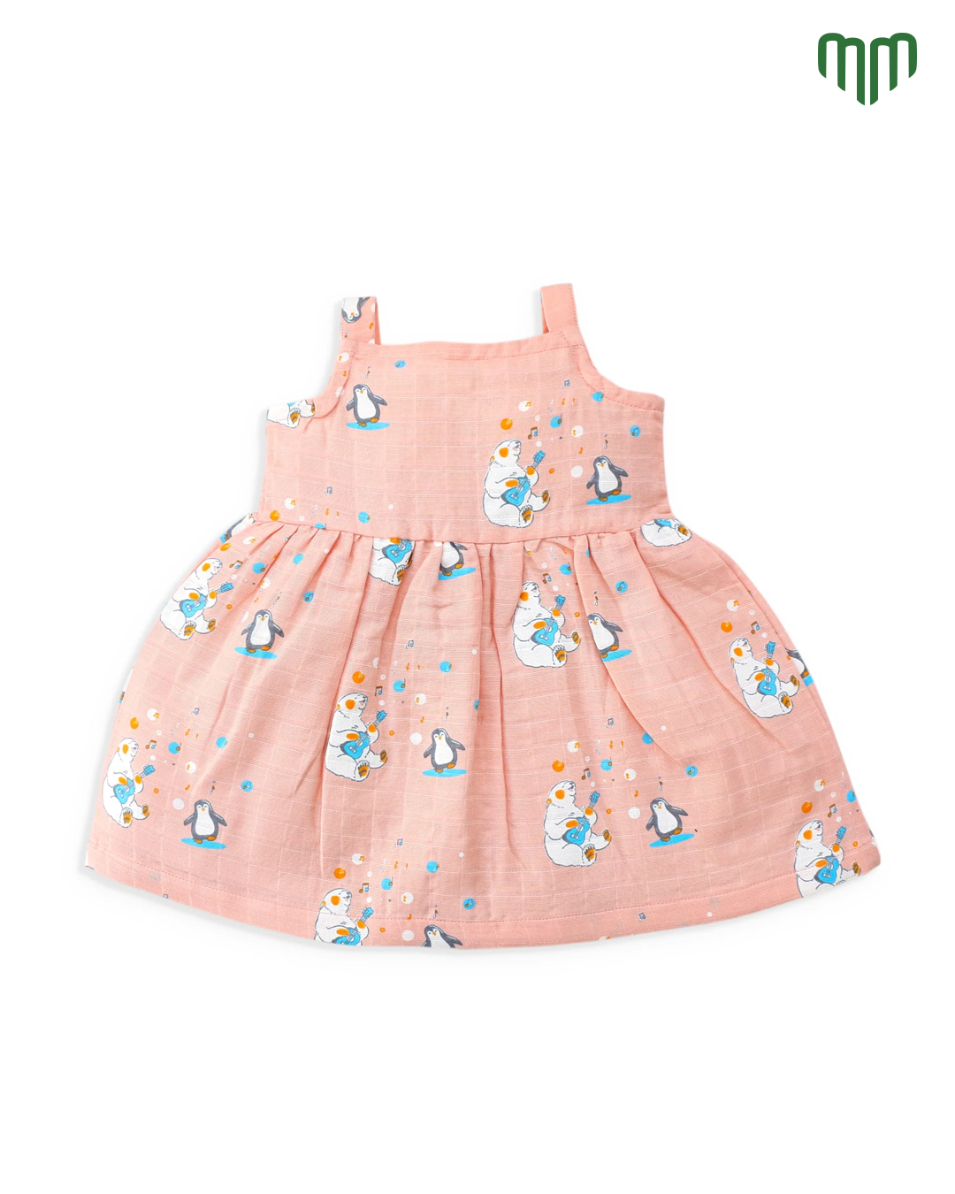 Little Penguin Muslin Sleeveless Frock