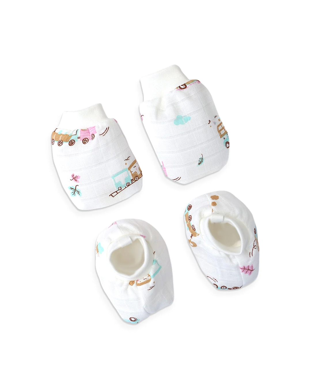Baby Mittens and Booties - 6 Pack Set