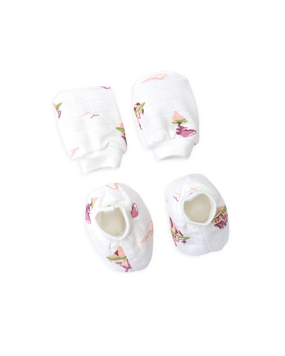 Baby Mittens and Booties - 6 Pack Set