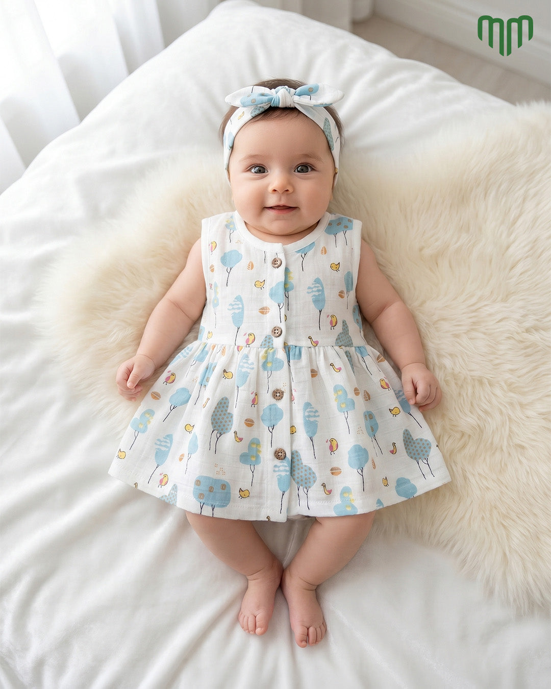 Little Chic Muslin Sleeveless Frock