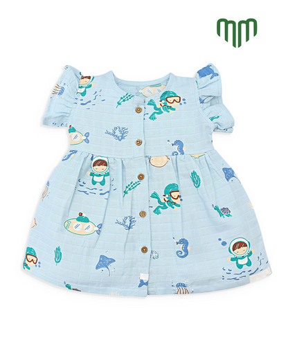 Little Swim Muslin Frill Frock