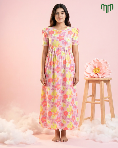 Suba | Casual Non-Maternity Loungewear - Puff Sleeve | Full Length