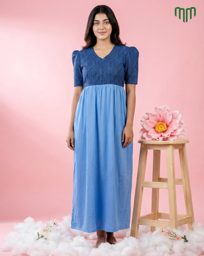 Charlie | Casual Non-Maternity Loungewear - Puff Sleeve | Full Length