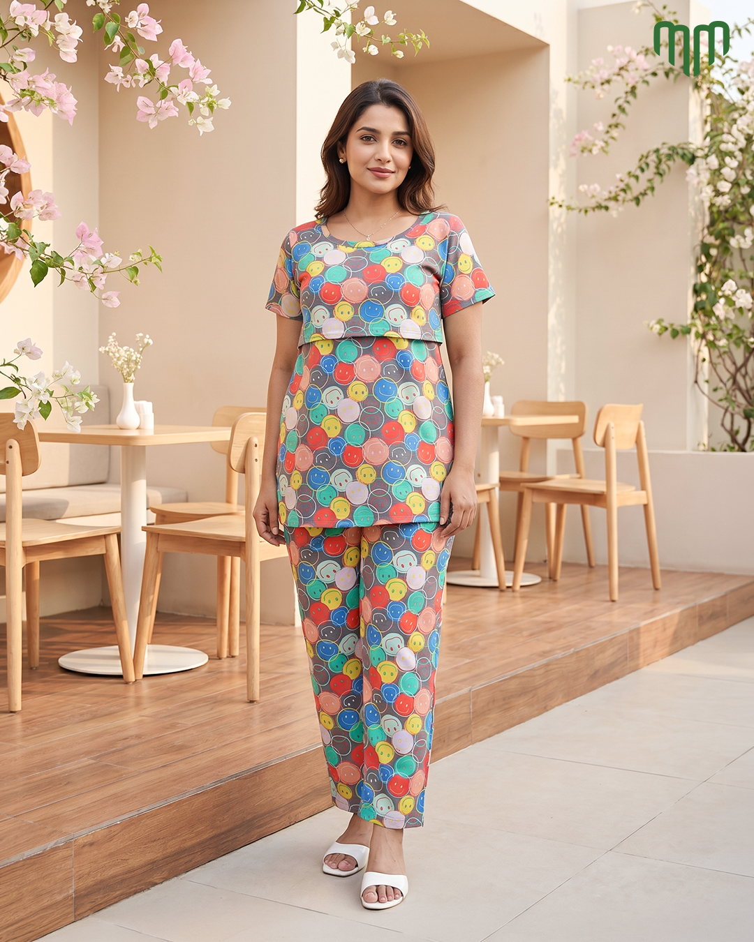 Smiley Zipless Feeding Pant Set