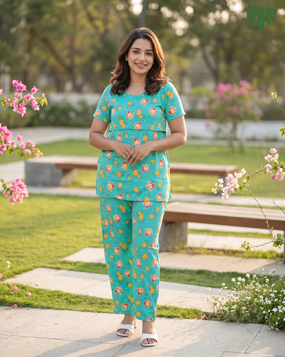 Pine Zipless Feeding Pant Set