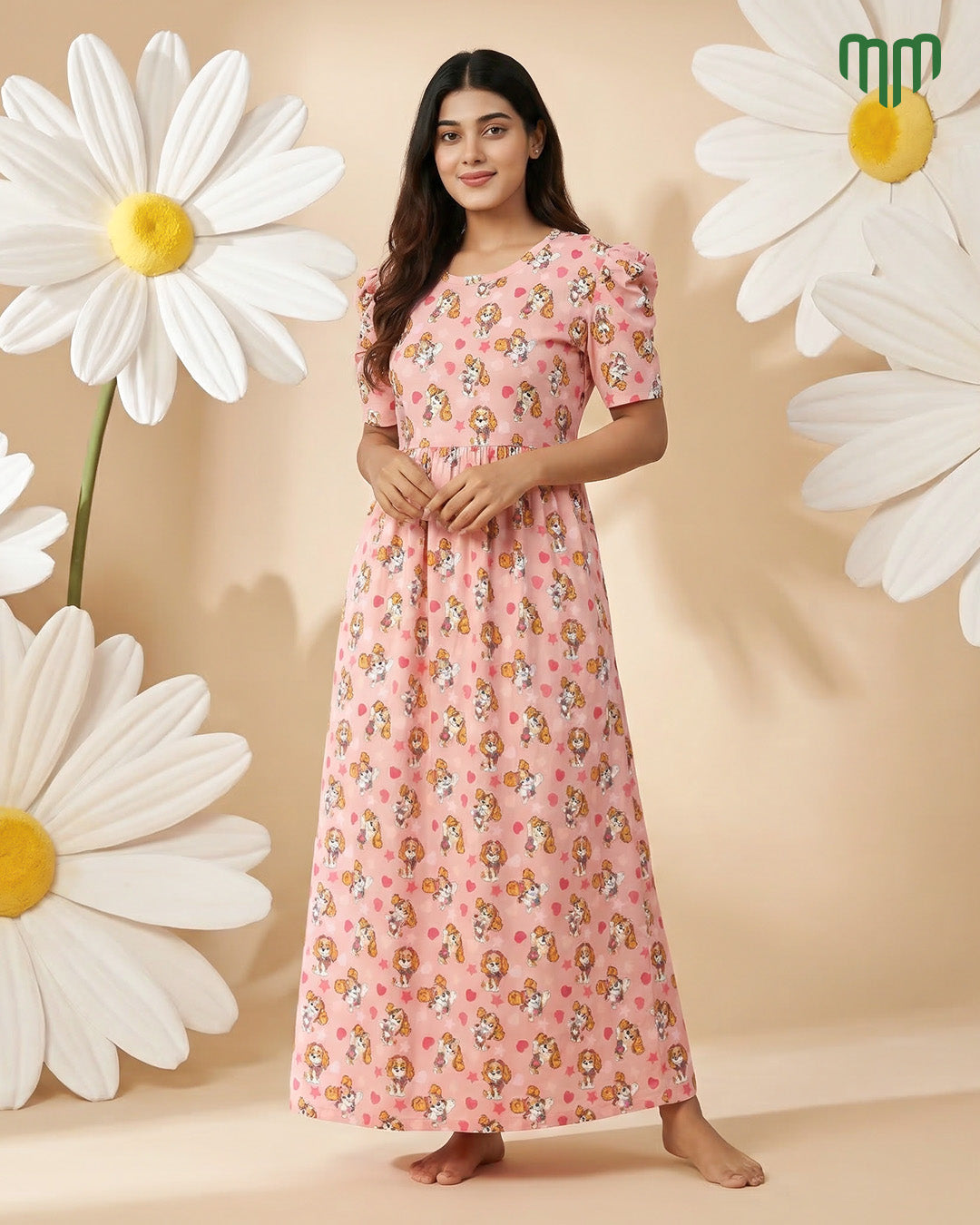 Puppy | Casual Non-Maternity Loungewear - Puff Sleeve | Full Length